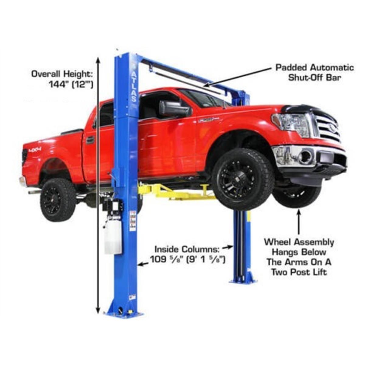 Atlas Automotive Equipment PRO-9D 9,000 lb Overhead 2-Post Lift