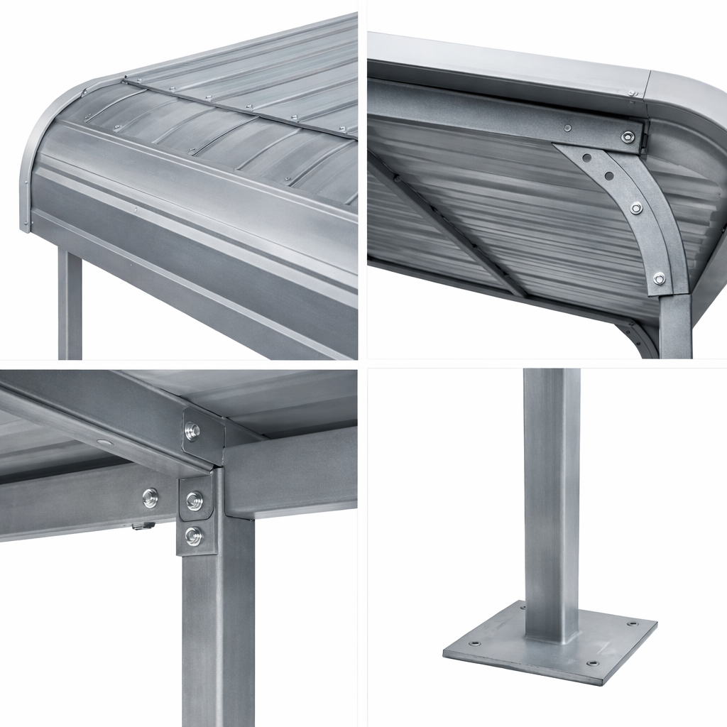 SteelSpan CurveGuard Industrial Carport Shelter