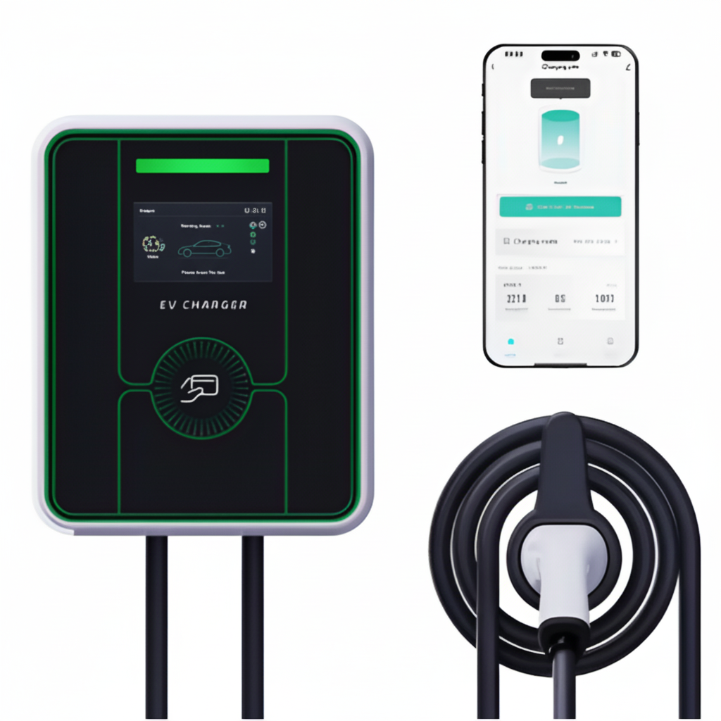 GridGlow Emerald 48A App-Smart EV Charger