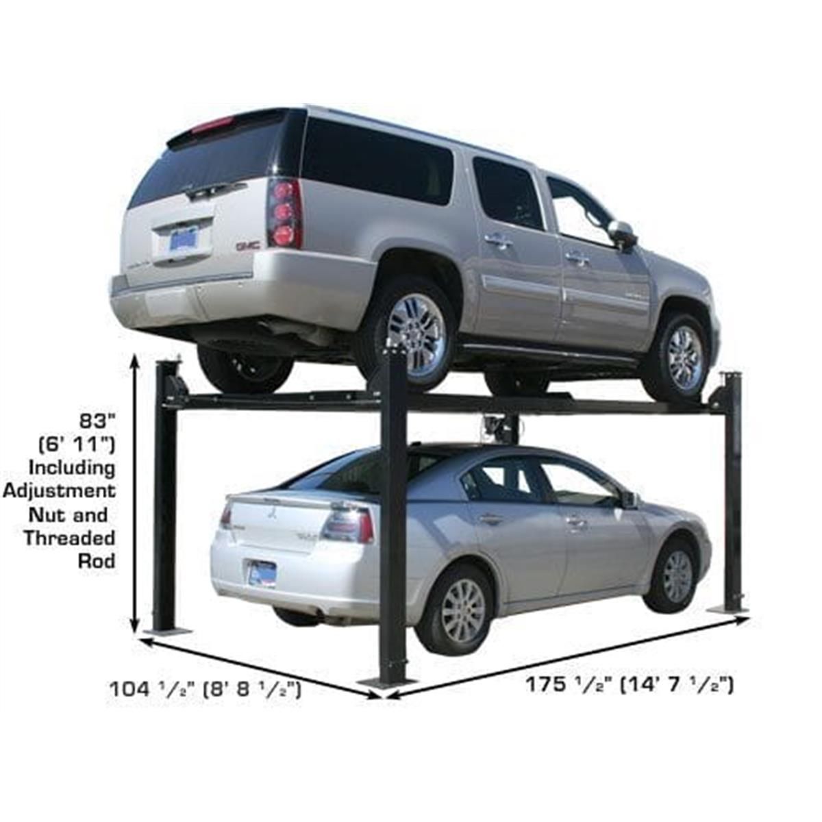 Atlas Equipment PRO8000 4 Post Lift + RJ35 Sliding Jacks Combo