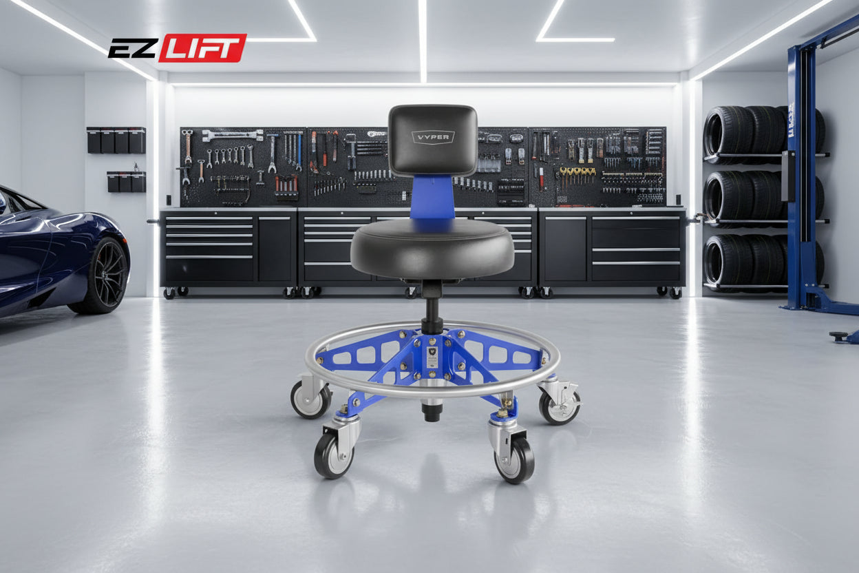 Vyper Industrial 400 lb Capacity Robust Steel Max Ez-Lift Shop Chair